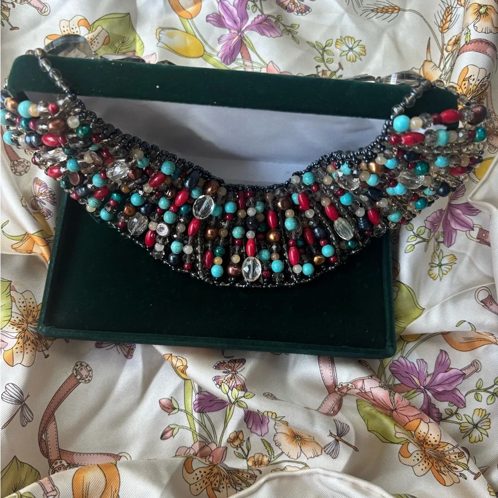 Multicolor Beaded Statement Necklace